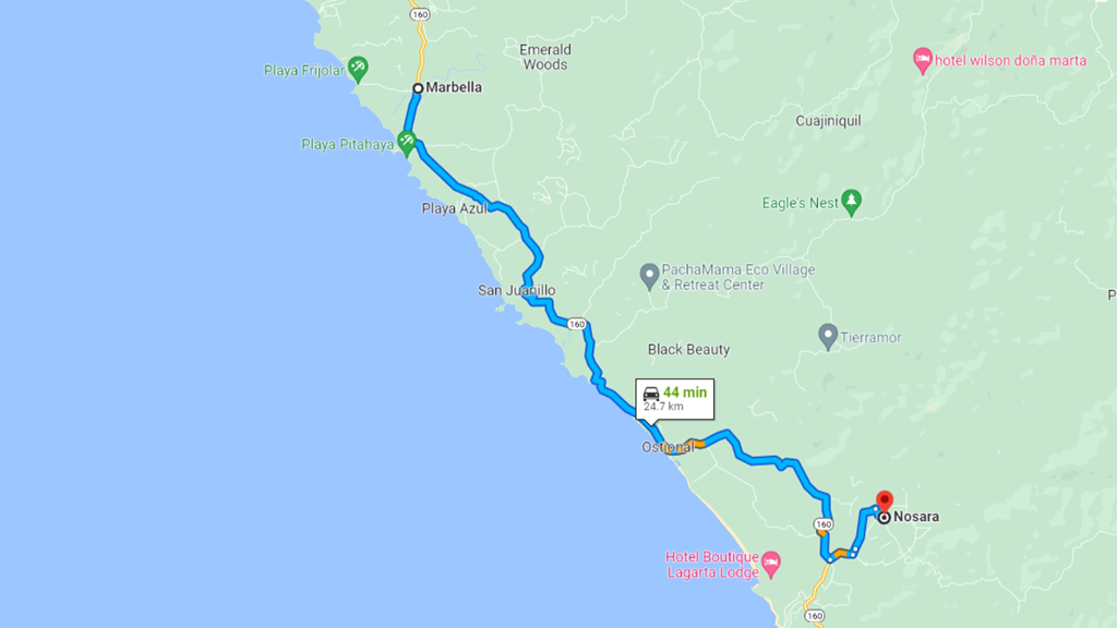 Taxi Marbella <> Nosara (Guiones)